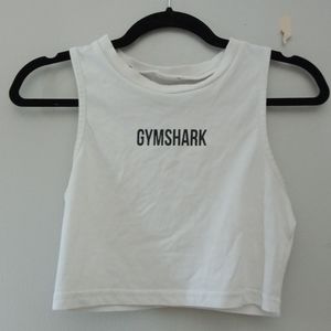 Gymshark white small crop tanktop